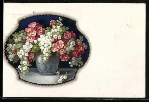 Künstler-AK Meissner & Buch (M&B) Nr. 2372: Blumen in einer bauchigen Vase