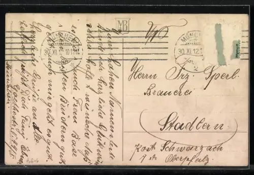 Künstler-AK Meissner & Buch (M&B) Nr.1782: Bootsmann holt eine junge Frau von einer Insel ab