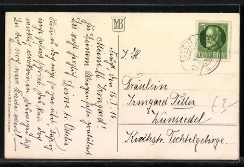 Künstler-AK Meissner & Buch (M&B) Nr. 2138: blühende Blumen in einer Vase