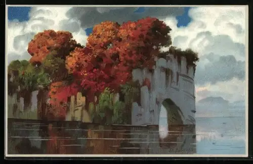 Künstler-AK Eduard Rüdisühli: Das Eiland des Äolos