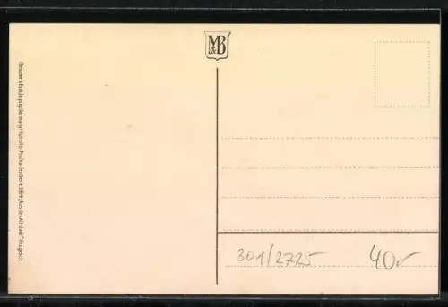 Künstler-AK Meissner & Buch (M&B) Nr.1864: Mutter und Sohn gehen einsam durch verlassene Gassen eines Ortes