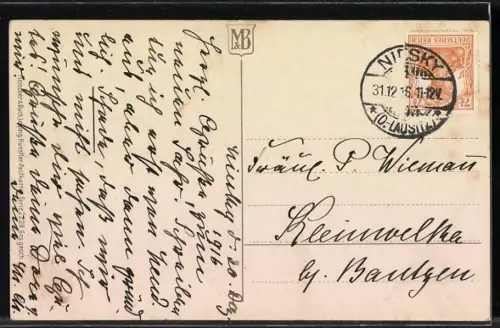 Künstler-AK Meissner & Buch (M&B) Nr. 2228: Segeljolle auf einem Gewässer