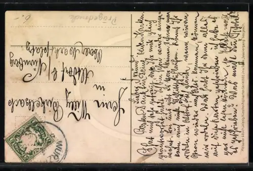 Künstler-AK Meissner & Buch (M&B) Nr. 1555: Junges Mädchen an einem Gewässer