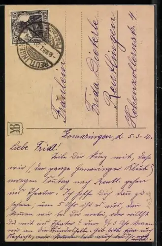 Künstler-AK Meissner & Buch (M&B) Nr. 02415: Im Sonnenschein, häusliches Idyll