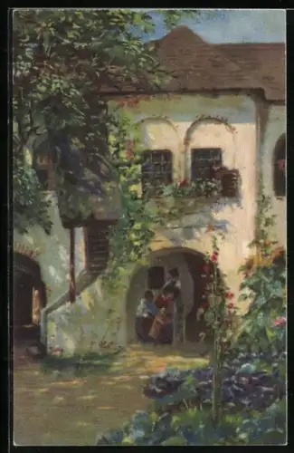 Künstler-AK Meissner & Buch (M&B) Nr. 2500: sommerliches Ortsidyll