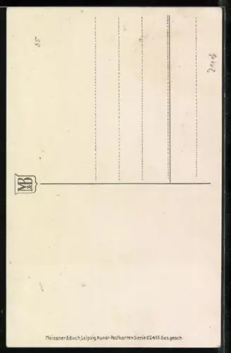 Künstler-AK Meissner & Buch (M&B) Nr. 02415: Im Sonnenschein, häusliches Idyll