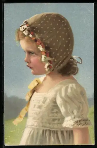 Künstler-AK Meissner & Buch (M&B) Nr. 2556: Mädchen mit Haube
