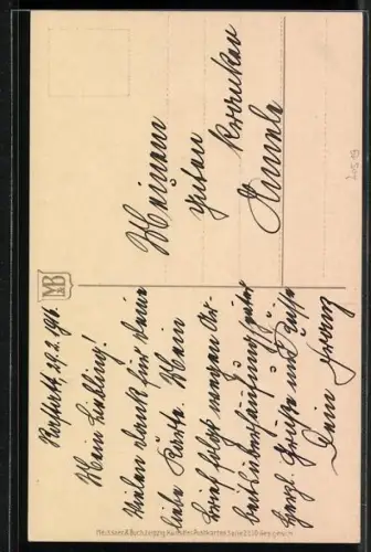 Künstler-AK Meissner & Buch (M&B) Nr. 2210: Kätzchenzweige mit Anemonen