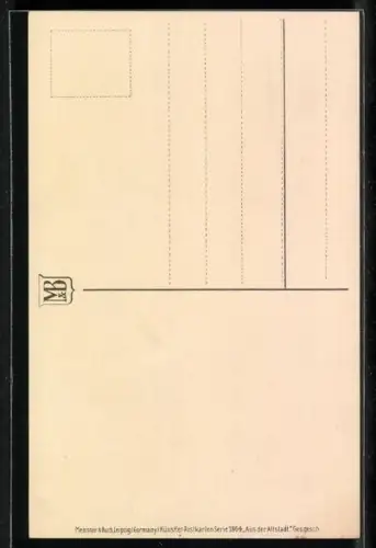 Künstler-AK Meissner & Buch (M&B) Nr. 1864: Mann und Mädchen auf der Strasse