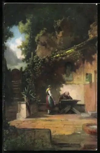 Künstler-AK Meissner & Buch (M&B) Nr. 203: Der Einsiedler