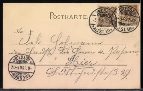 Künstler-AK Meissner & Buch (M&B) Nr. 1026: Violette Blumen