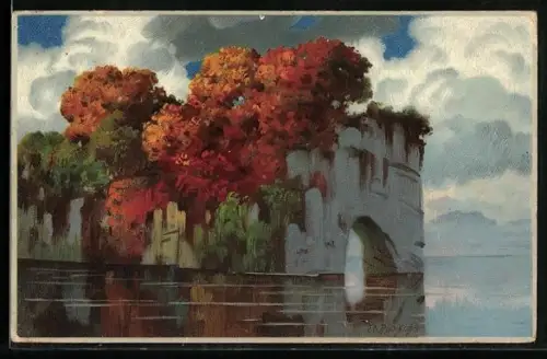 Künstler-AK Eduard Rüdisühli: Das Eiland des Äolos