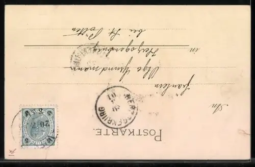 Künstler-AK Meissner & Buch (M&B) Nr. 1050: Rote Blumen