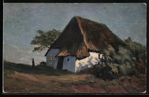 Künstler-AK Raphael Tuck & Sons Nr. 890: Moritz-Lübben: Moorlandbilder, Bauernhaus