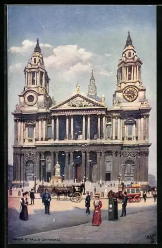 Künstler-AK Raphael Tuck & Sons Nr. 7924: London, St. Paul`s Cathedral