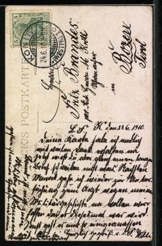 Künstler-AK Raphael Tuck & Sons Nr. 128: Birken am Wegrand