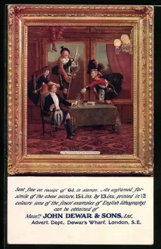 AK John Dewar & Sons, Dewars Wharf, London, Whisky-Reklame