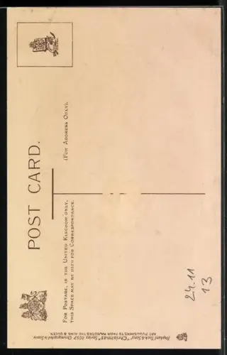 Künstler-AK Raphael Tuck & Sons Nr. 8057: Kleines Paar mit Tanzkarte, Christmas Greetings