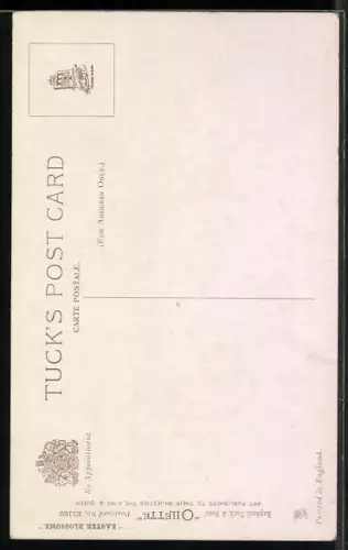 Künstler-AK Raphael Tuck & Sons Nr. E1162: Mädchen und Osterhasen im Frühling