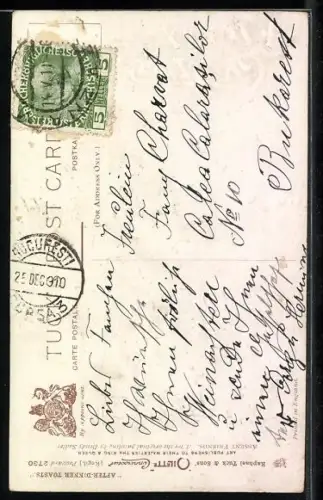 Künstler-AK Raphael Tuck & Sons Nr.2730: Mann nach dem Essen, After Dinner Toasts