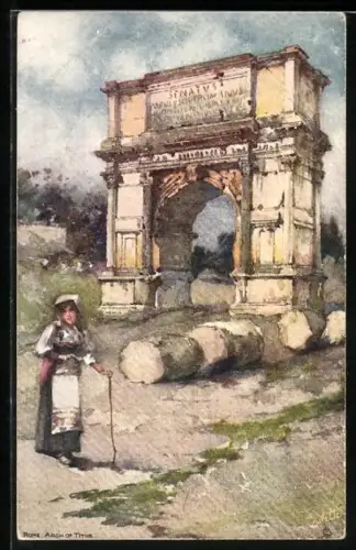Künstler-AK Raphael Tuck & Sons Nr. 7026: Rome, Arch of Titus