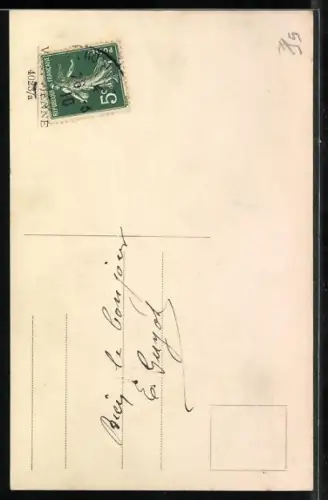 Künstler-AK V.K., Vienne Nr. 4023a: Fräulein mit Lämmern, Ostergruss