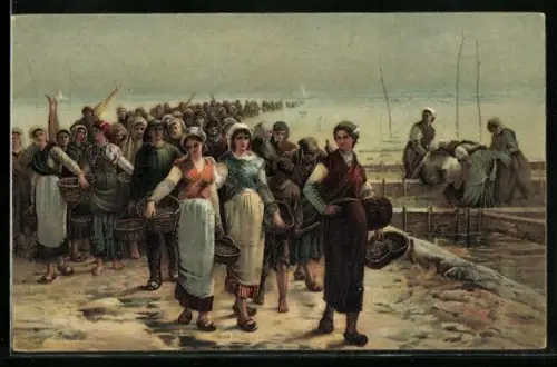 Künstler-AK Stengel & Co. Nr. 29894: Rückkehr der Austernfischer