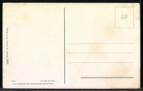 Künstler-AK Stengel & Co. Nr.29226: Les porteurs de mauvaises nouvelles von Lecomte de Nouy