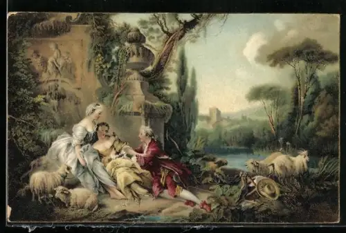 Künstler-AK Stengel & Co. Nr. 29230: Les Charmes de la Vie Champêtre, Schafe