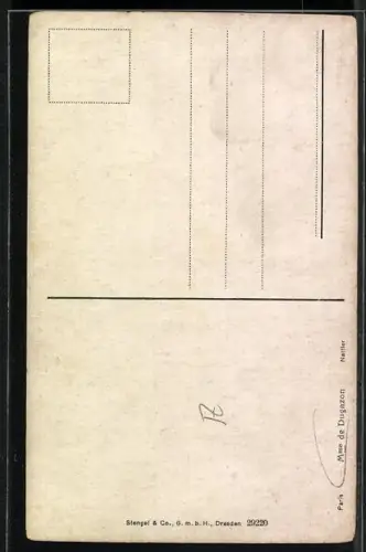 Künstler-AK Dame mit Strohhut und Rosen, Jugendstil