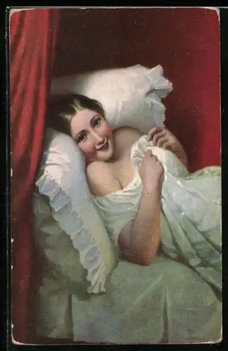 Künstler-AK Stengel & Co. Nr. 47021: Das Erwachen am frühen Morgen