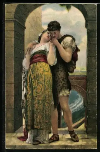 Künstler-AK Stengel & Co. Nr. 29288: Vereint, Paar in einer Umarmung