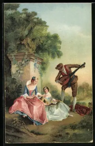 Künstler-AK Stengel & Co. Nr. 29912: La lecon de musique