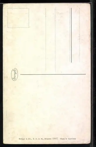 AK Italienerin in Tracht hält Korb und Blume in den Händen
