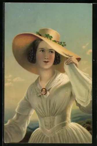 Künstler-AK Stengel & Co. Nr. 29987: die Tochter des Künstlers Joseph Karl Stieler