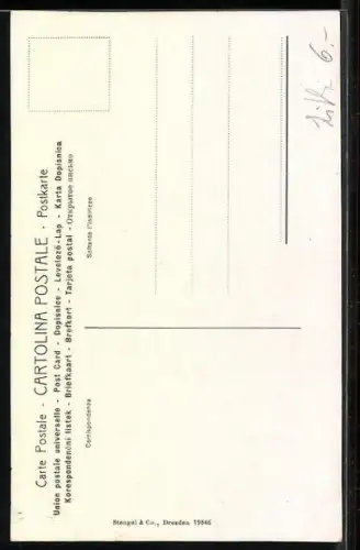 AK Italienischer junger Mann spielt seiner Liebsten auf einem Saiteninstrument etwas vor