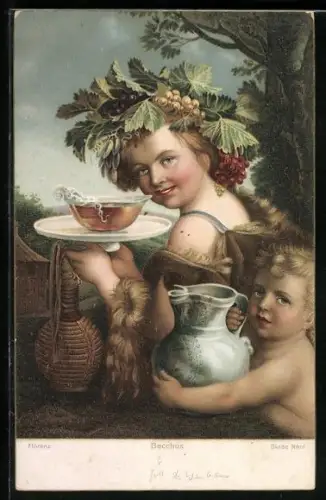 Künstler-AK Stengel & Co. Nr. 29335: Bacchus, Wein