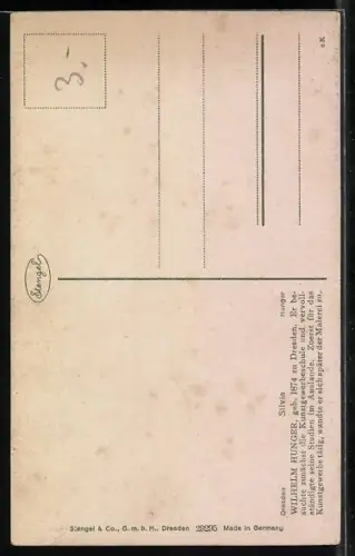 Künstler-AK Stengel & Co. Nr. 29295: Silvia von Wilhelm Hunger