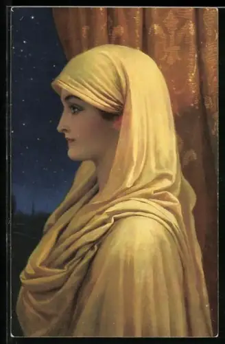 Künstler-AK Stengel & Co. Nr. 29133: Sternenacht, Portrait