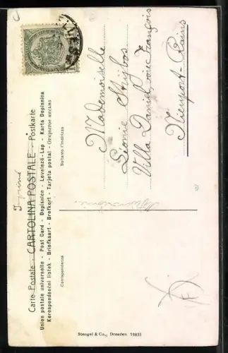 AK junge Frau in Tracht mit Tuch