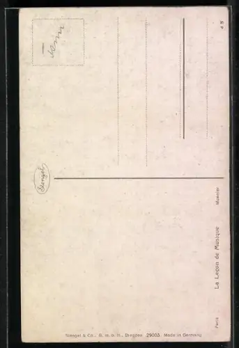 Künstler-AK Stengel & Co. Nr. 29003: Die Musikstunde nach Muenier