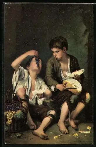 Künstler-AK Stengel & Co. Nr. 29979: Die Melonenesser