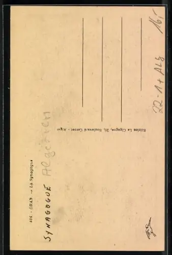 AK Oran, La Synagogue