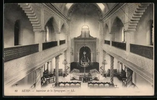 AK Sétif, Intérieur de la Synagogue, Innenansicht der Synagoge