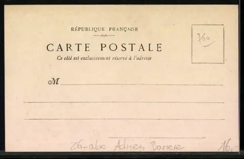 AK Les Tets de Turc, M. Coutant d`Ivry lehnt an einer Wohnungstür, Karikatur