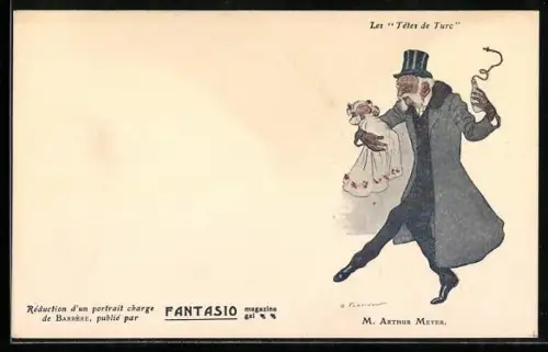 Künstler-AK sign. Adrien Barrère: Älterer Mann mit einem Baby im Arm, Fantasio magazine