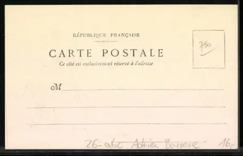 Künstler-AK sign. Adrien Barrère: Mann mit zwei Flaschen und vier Gläsern in den Händen