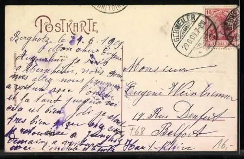 AK Bergholz /Zell, Restaurant von Emil Brand, Ölberg