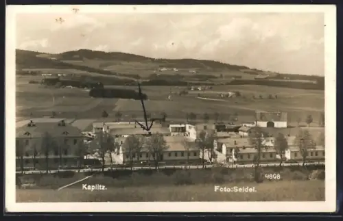 AK Kaplitz, Ortsansicht aus der Vogelschau