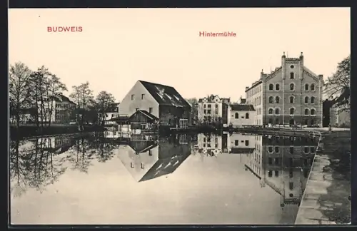 AK Budweis, Ortspartie an der Hintermühle